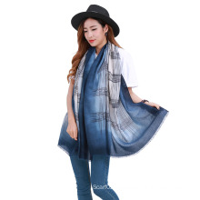 2016 New Design Gradient Color Polyester Scarf